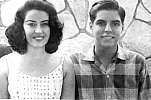 David with Olga Chorens 
 at CMQ TV, Havana, 1955
