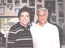 David with Tony Curtis 
 at David's Salon