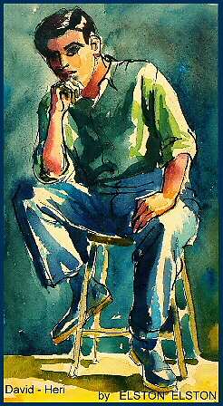 David-Heri watercolor 
 by Elston Elston