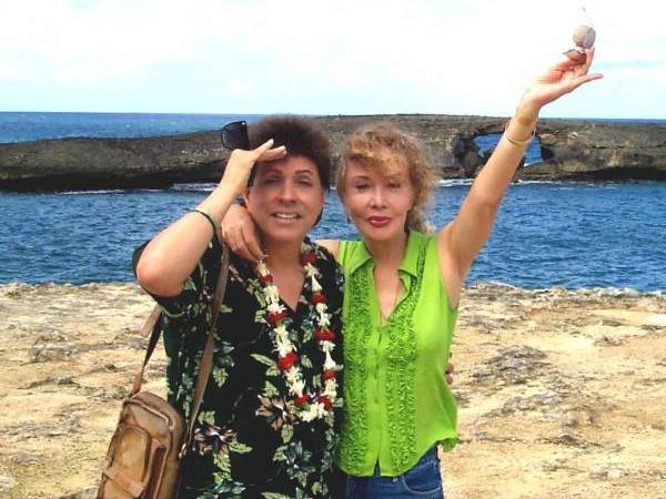 David and Holly at Laie Point - Aloha!