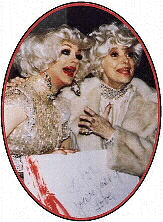 Ron Raymond as Carol Channing 
 with Carol Channing