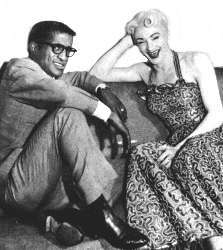 Sammy Davis Jr. visits 
 backstage with Lynne