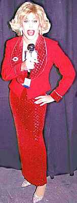 Gary Dee on stage 
 as Joan Rivers, 2004