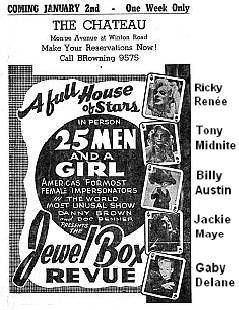 Jewel Box Revue ad, NY 1952