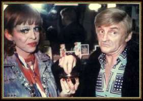 Lynne Carter visits
backstage with Charles