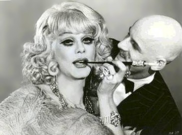 Ricky Rene in 'make-up' 
 for the film Cabaret